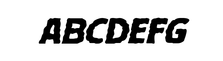 Terror Babble Expanded Italic  Free Fonts Download