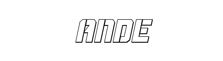 Thunder Trooper Outline Italic  Free Fonts Download