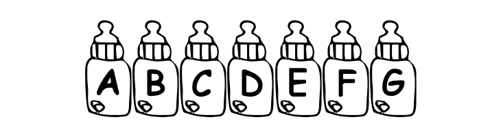 Summers Baby Bottles  Free Fonts Download