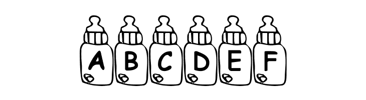Summers Baby Bottles  Free Fonts Download