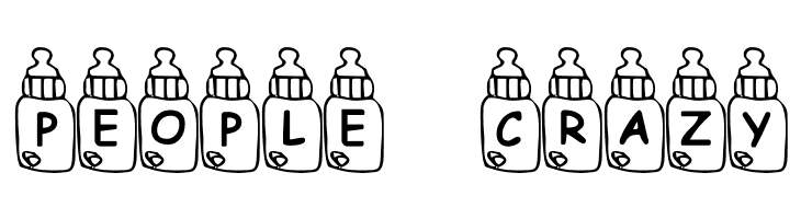Summers Baby Bottles  Free Fonts Download