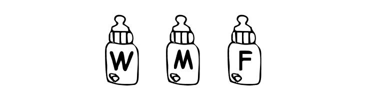 Summers Baby Bottles  Free Fonts Download