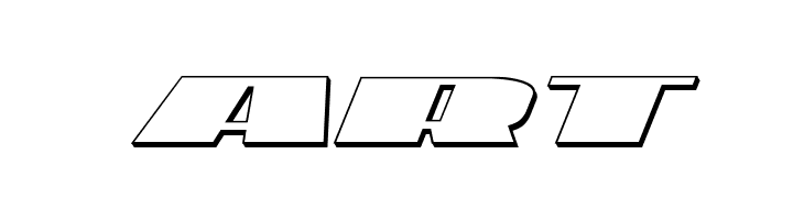 U.S.A. 3D Italic  Free Fonts Download
