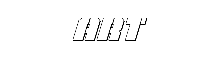 Warp Thruster 3D Italic  Free Fonts Download