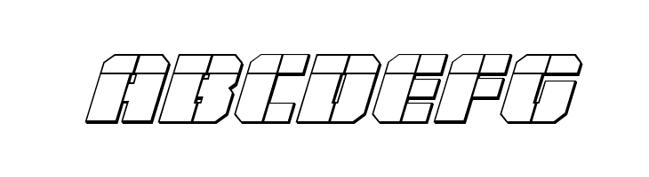 Warp Thruster 3D Laser Italic  Free Fonts Download