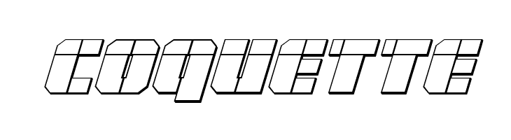 Warp Thruster 3D Laser Italic  Free Fonts Download