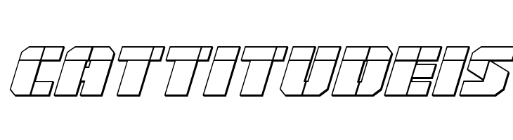 Warp Thruster 3D Laser Italic  Free Fonts Download