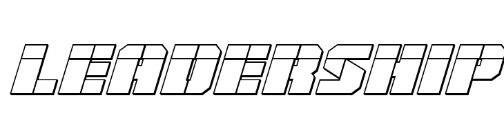 Warp Thruster 3D Laser Italic  Free Fonts Download