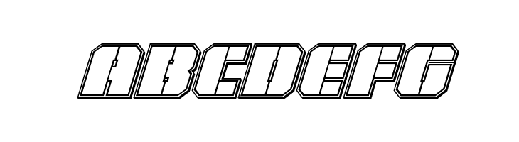 Warp Thruster Engraved Italic  Free Fonts Download