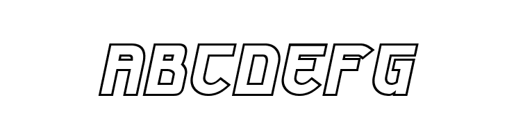 Futurex Phat Outline Italic  Free Fonts Download