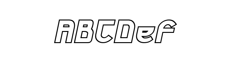 Futurex Phat Outline Italic  Free Fonts Download