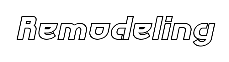 Futurex Phat Outline Italic  Free Fonts Download