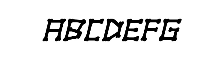 xBONES Bold Italic  Free Fonts Download