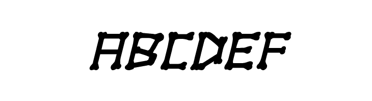 xBONES Bold Italic  Free Fonts Download