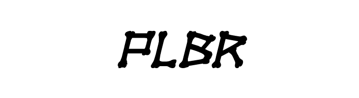 PLbr xBONES Bold Italic Font