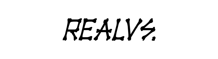 xBONES Condensed Italic  Free Fonts Download