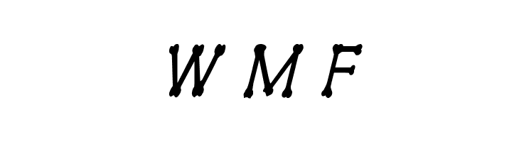 xBONES Condensed Italic  Free Fonts Download