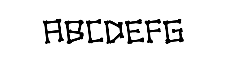 xBONES Rotated  Free Fonts Download