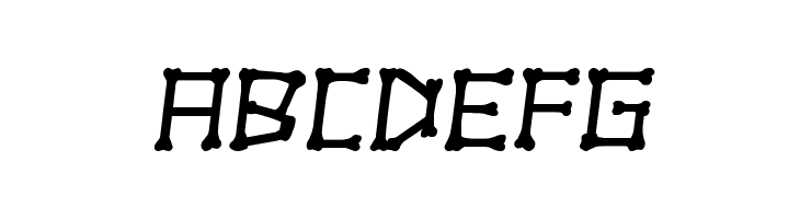 xBONES Semi-Italic  Free Fonts Download