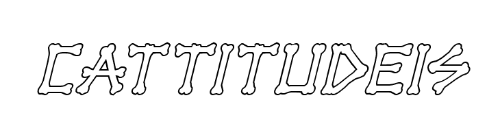 xBONES Outline Italic  Free Fonts Download