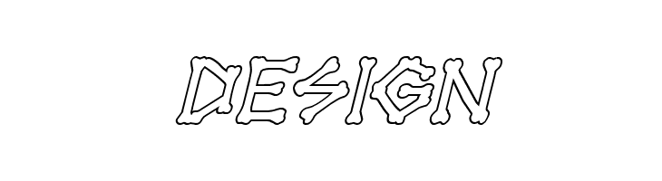 xBONES Outline Italic  Free Fonts Download