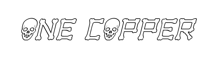 xBONES Outline Italic  Free Fonts Download