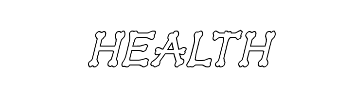 xBONES Outline Italic  Free Fonts Download
