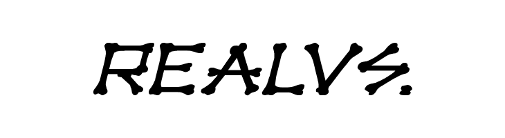 xBONES Expanded Italic  Free Fonts Download