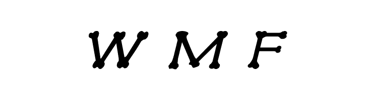 xBONES Expanded Italic  Free Fonts Download