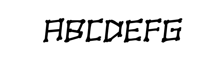 xBONES Rotalic  Free Fonts Download