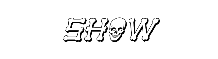 xBONES 3D Italic  Free Fonts Download