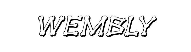 xBONES 3D Italic  Free Fonts Download