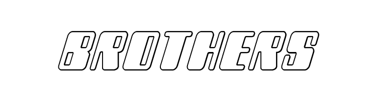 Zyborgs Outline Italic  Free Fonts Download