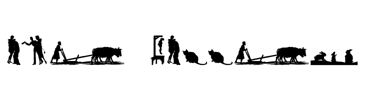 Mixed Silhouettes Five  Free Fonts Download