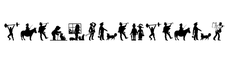 Mixed Silhouettes Five  Free Fonts Download