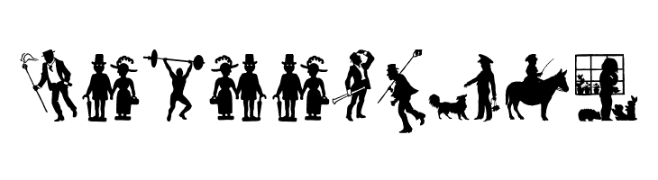 Mixed Silhouettes Five  Free Fonts Download