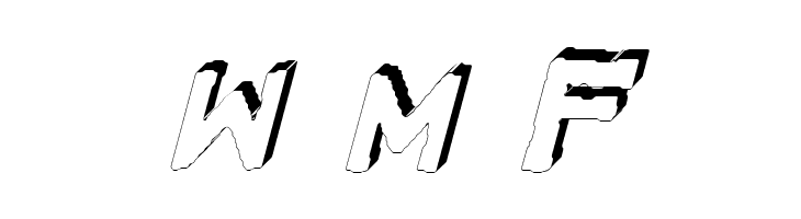 YES_3Ditalic Book  Free Fonts Download