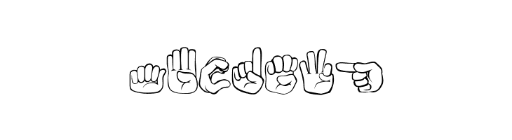 Fingerspelling  Free Fonts Download