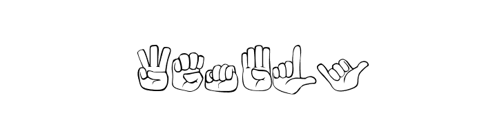 Fingerspelling  Free Fonts Download