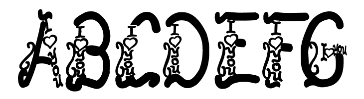 I love you ABC 123  Free Fonts Download