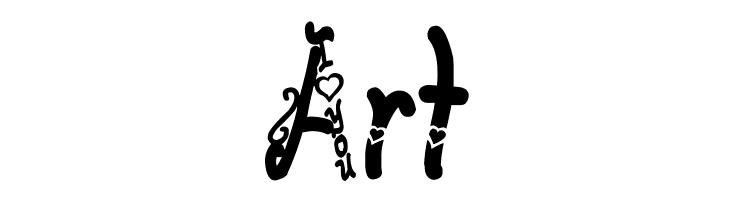 I love you ABC 123  Free Fonts Download