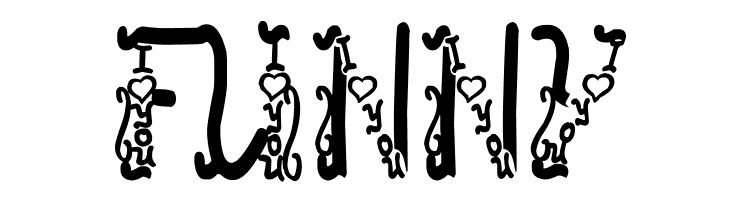 I love you ABC 123  Free Fonts Download