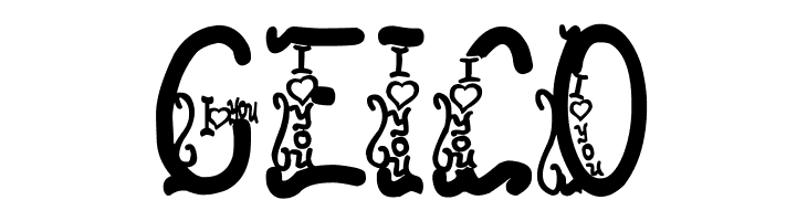 I love you ABC 123  Free Fonts Download