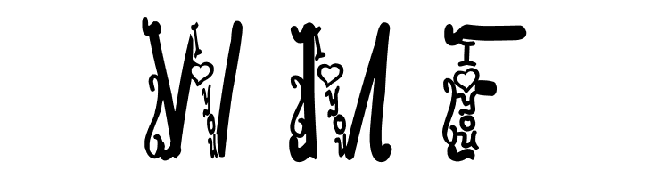 I love you ABC 123  Free Fonts Download