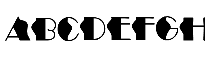 ABCDEFGH Structure Wave Font
