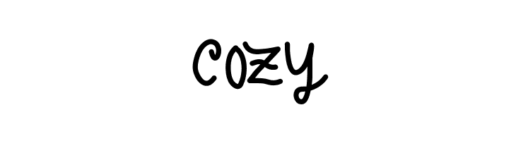 cozy CurlyLetters Font