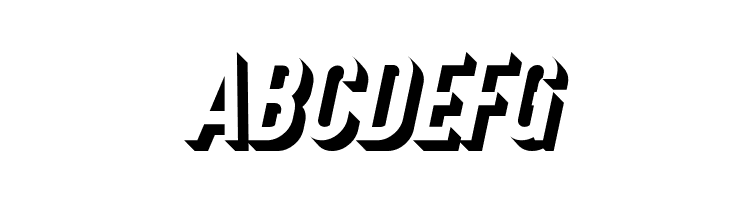 Gotcha Gothic 3D Italic  Free Fonts Download