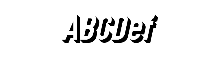 Gotcha Gothic 3D Italic  Free Fonts Download