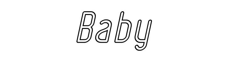 Ruler Outline Italic  Free Fonts Download