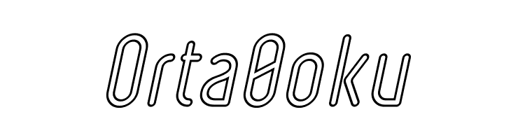 Ruler Outline Italic  Free Fonts Download